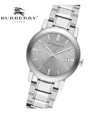 Burberry The City Silver Dial Silver Steel Strap Watch for Women - BU9143