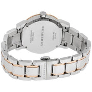 Burberry The City White Dial Two Tone Steel Strap Watch for Women - BU9105