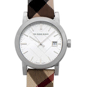 Burberry The City White Dial Brown Leather Strap Watch for Women - BU9113
