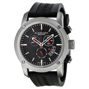 Burberry Endurance Sport Chronograph Black Dial Black Rubber Strap Watch for Men - BU7700