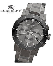 Burberry The City Grey Dial Gunmetal Grey Steel Strap Watch for Men - BU9381