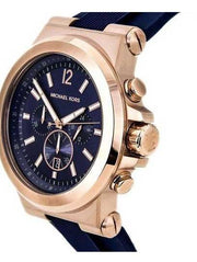 Michael Kors Dylan Blue Dial Blue Rubber Strap Watch for Men - MK8295