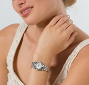 Marc Jacobs Mini Amy White Dial Silver Steel Strap Watch for Women - MBM3055