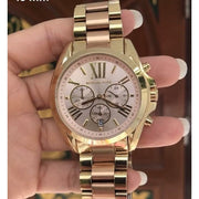 Michael Kors Bradshaw Gold Dial Two Tone Steel Strap Watch for Women - MK6359