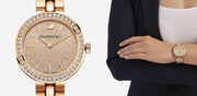 Swarovski Daytime Analog Gold Dial Gold Steel Strap Watch for Women - 5182231