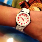 Marc Jacobs Pelly White Dial White Silicone Strap Watch for Women - MBM2588