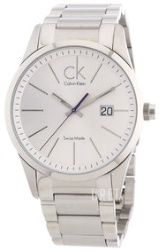 Calvin Klein Bold White Dial Silver Steel Strap Watch for Men - K2241120