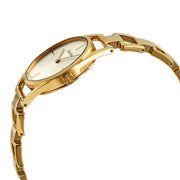 Calvin Klein Stately Silver Dial Gold Steel Strap Watch for Women - K3G23526