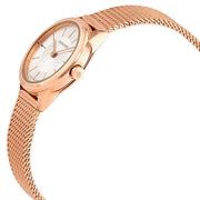 Calvin Klein Minimal White Dial Rose Gold Mesh Bracelet Watch for Women - K3M23626