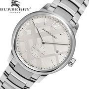 Burberry The Classic Silver Dial Silver Steel Strap Watch for Men - BU10004