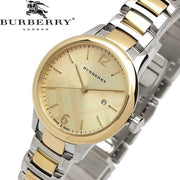 Burberry The Classic Champagne Gold Dial Two Tone Steel Strap Watch for Women - BU10118