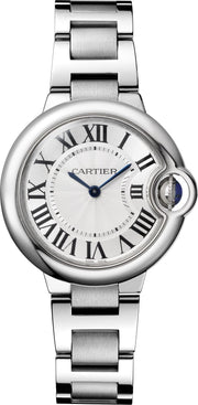 Cartier Ballen Bleu De Cartier Silver Dial Silver Steel Strap Watch for Women - W6920084