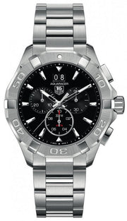 Tag Heuer Aquaracer Chronograph Black Dial Silver Steel Strap Watch for Men - CAY1110.BA0927