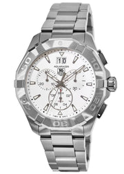 Tag Heuer Aquaracer White Dial Silver Steel Strap Watch for Men - CAY1111.BA0927
