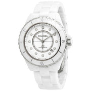 Chanel J12 Quartz Diamonds White Dial White Steel Strap Watch for Women - J12 H3110