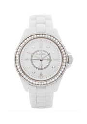 Chanel J12 Quartz Diamonds White Dial White Steel Strap Watch for Women - J12 H3110