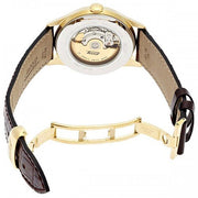 Tissot Le Locle Automatic Gold Dial Brown Leather Strap Watch For Men - T41.5.413.73
