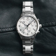 Tissot Chrono XL Classic Silver Dial Silver Steel Strap Watch For Men - T116.617.11.037.00