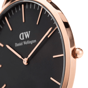 Daniel Wellington Classic Reading Black Dial Black Leather Strap Watch For Men - DW00100129