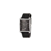 Calvin Klein Window Black Dial Black Leather Strap Watch for Men - K2M21107