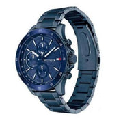 Tommy Hilfiger Bank Quartz Blue Dial Blue Steel Strap Watch for Men - 1791720