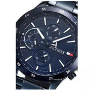 Tommy Hilfiger Bank Quartz Blue Dial Blue Steel Strap Watch for Men - 1791720