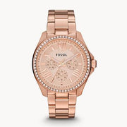 Fossil Cecile Rose Gold Dial Rose Gold Steel Strap Watch for Women - AM4483