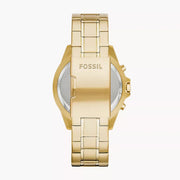 Fossil Garrett Chronograph Gold Dial Gold Steel Strap Watch for Men - FS5772