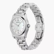 Emporio Armani Valeria Quartz Mother of Pearl Dial Silver Steel Strap Watch For Women - AR11030