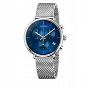 Calvin Klein High Noon Quartz Blue Dial Silver Mesh Bracelet Watch for Men - K8M2112N