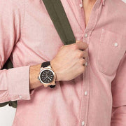 Michael Kors Dylan Black Dial Black Rubber Strap Watch for Men - MK8184