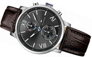 Tommy Hilfiger Aiden Quartz Black Dial Brown Leather Strap Watch for Men - 1791309