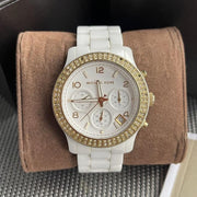 Michael Kors Runway White Dial White Steel Strap Watch for Women - MK5237