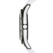 Marc Jacobs Miss Marc Flower White Dial White Silicone Strap Watch for Women - MBM5513