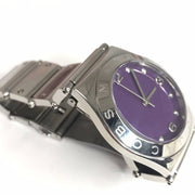 Marc Jacobs Purple Dial Silver Steel Strap Watch for Women - MBM3032