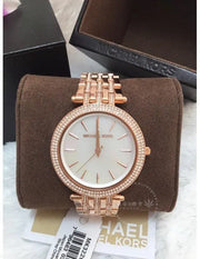 Michael Kors Darci Mother of Pearl Dial Rose Gold Steel Strap Watch for Women - MK3220
