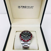 Tag Heuer Aquaracer Black Dial Silver Steel Strap Watch for Men - WAY101B.BA0746