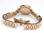 Marc Jacobs Roxy Black Dial Rose Gold Steel Strap Watch for Women - MJ3569