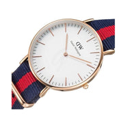 Daniel Wellington Classic Oxford White Dial Two Tone NATO Strap Watch For Women - DW00100029
