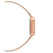 Daniel Wellington Quadro Studio White Dial Rose Gold Mesh Strap Watch For Women - DW00100517