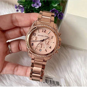 Michael Kors Blair Rose Gold Dial Rose Gold Steel Strap Watch for Women - MK5263