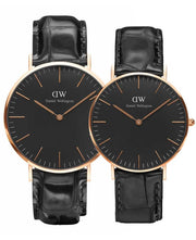 Daniel Wellington Classic Reading Black Dial Black Leather Strap Watch For Men - DW00100129