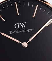 Daniel Wellington Classic Bayswater Black Dial Black NATO Strap Watch For Women - DW00100281