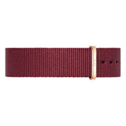 Daniel Wellington Classic Roselyn Black Dial Maroon Nylon Strap Watch For Women - DW00100273