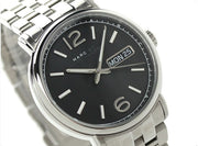 Marc Jacobs Fergus Black Dial Silver Steel Strap Watch for Men - MBM5075