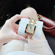 Guess Mod Heavy Metal Gold Dial Gold Steel Strap Watch For Women - W1117L2