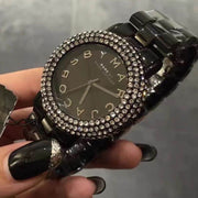Marc Jacobs Marci Black Dial Black Steel Dial Strap Watch for Women - MBM3193