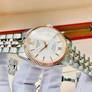 Tissot Ballade Powermatic 80 Chronometer Silver Dial Two Tone Steel Strap Watch For Men - T108.408.22.037.00