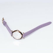 Emporio Armani Gianni Mother of Pearl Dial Purple Leather Strap Watch For Women - AR11003