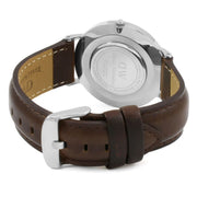 Daniel Wellington Classic Bristol Black Dial Brown Leather Strap Watch For Men - DW00100143